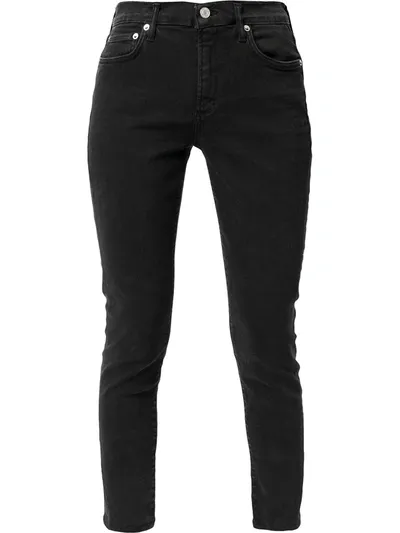 Agolde Toni Mid-rise Skinny Jeans In Black