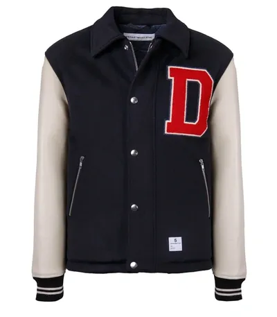 Department 5 Department Five Spider Varsity Patch Bomber Jacket In Blue