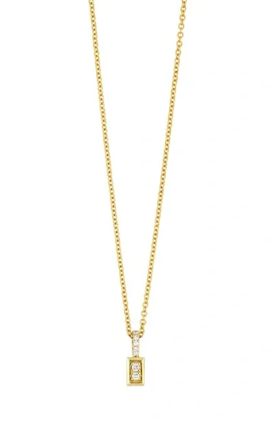 Bony Levy Katherine Diamond Rectangle Pendant Necklace In 18k Yellow Gold