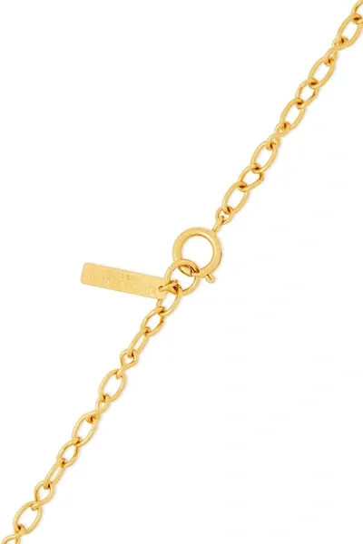 Marni Gold-tone Multi-stone Necklace In Beige