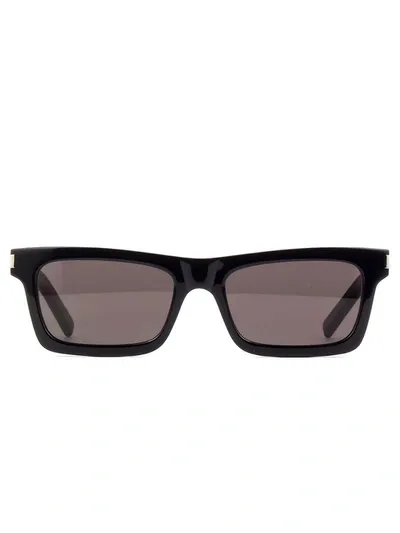 Saint Laurent Eyewear Rectangular Frame Sunglasses In Black