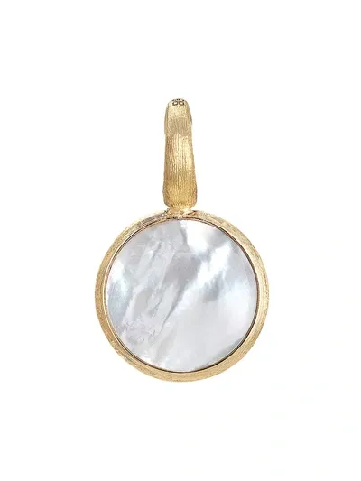 Marco Bicego 18k Yellow Gold Jaipur Mother Of Pearl Round Pendant In Pearl White