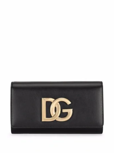 Dolce & Gabbana Dg Millennials Leather Crossbody Bag In Nero