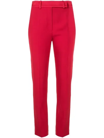 Paule Ka Straight-leg Crepe Trousers In Rot