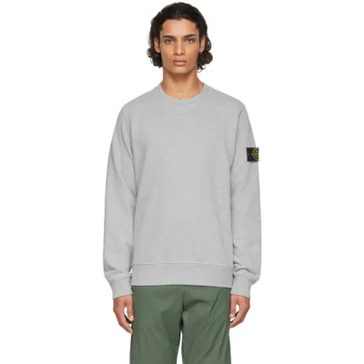 Stone Island Grey Classic Crewneck Sweatshirt