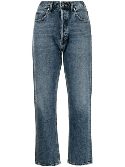 Agolde Mid-rise Straight-leg Denim Jeans In Blue