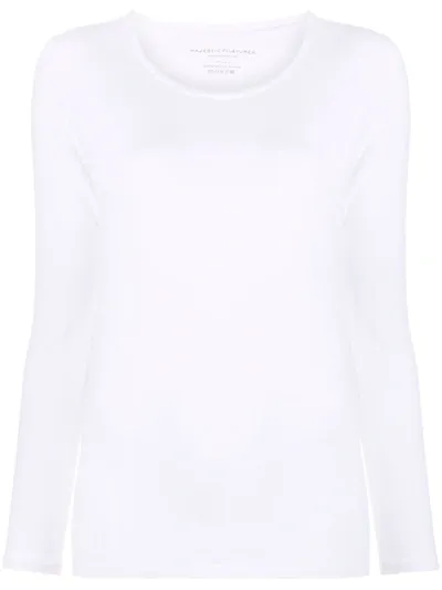 Majestic Long-sleeved T-shirt In White