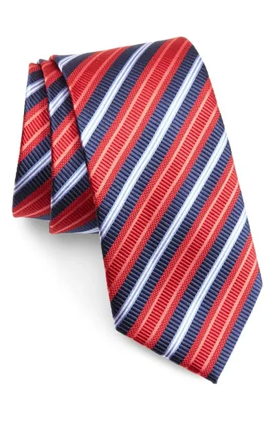 Nordstrom Stripe Silk Tie In Red