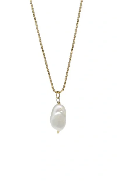 Degs & Sal Freshwater Pearl Pendant Necklace In Gold