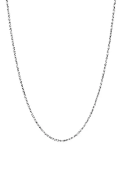 Degs & Sal Sterling Silver Rope Chain Necklace