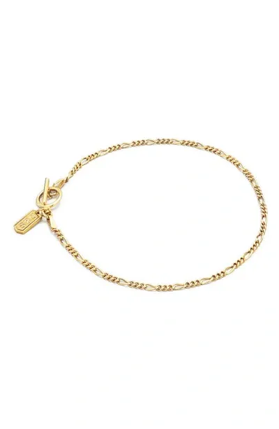 Degs & Sal Gold Figaro Chain Bracelet