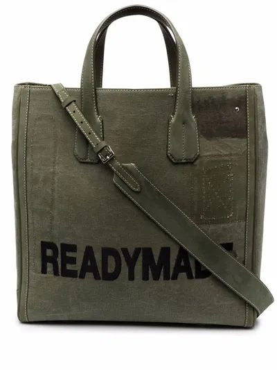 Readymade Large Logo Tote Bag In Grün