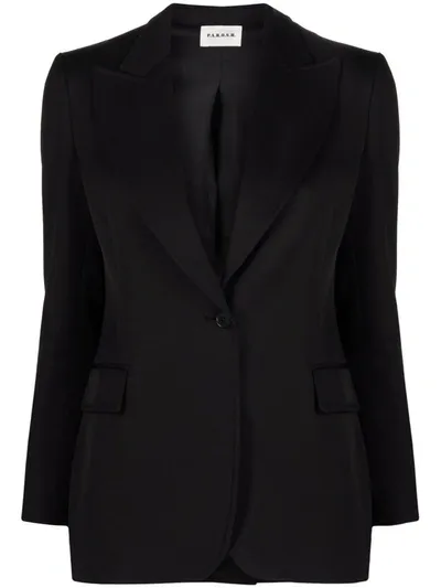 P.a.r.o.s.h Single-breasted Tailored Blazer In Black