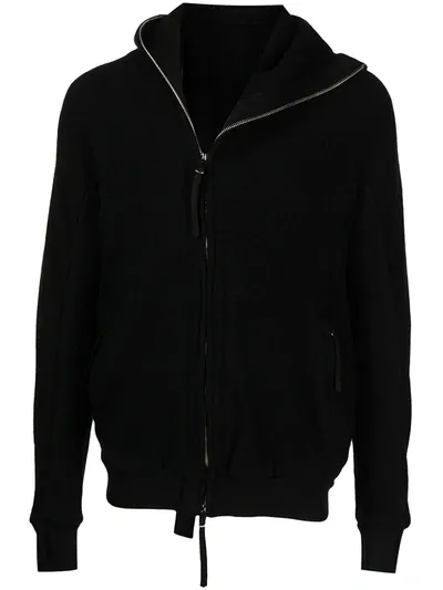 Boris Bidjan Saberi Zipped Lightweight Fleece Jacket In Black