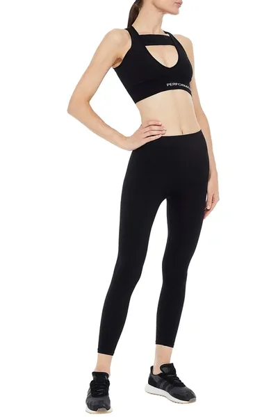 Rick Owens Sling Cutout Stretch Sports Bra In Black