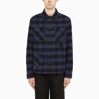 Off-white Blue/black Checked Shirt In ["black"/ "blue"]