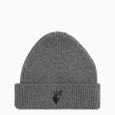 Off-white Grey Hands Off-embroidery Beanie