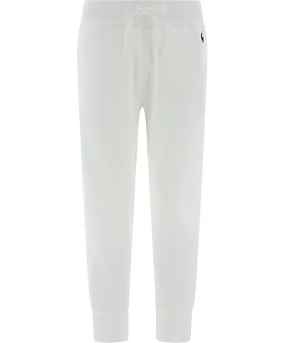 Polo Ralph Lauren Logo Embroidered Track Pants In White