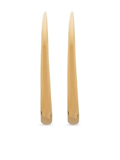 Monica Vinader Deia Chamfered Hoop Earrings In Gold