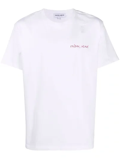 Maison Labiche Embroidered Organic Cotton T-shirt In White