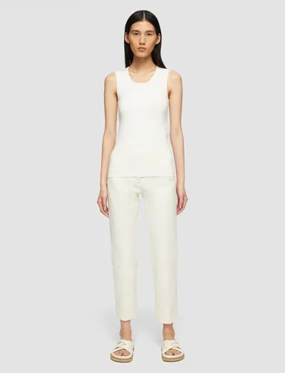 Joseph Silk Stretch Tank Top In Ivory