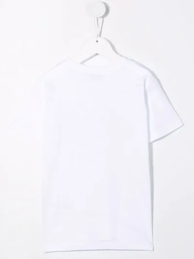 Msgm Lettering Print T-shirt In 白色