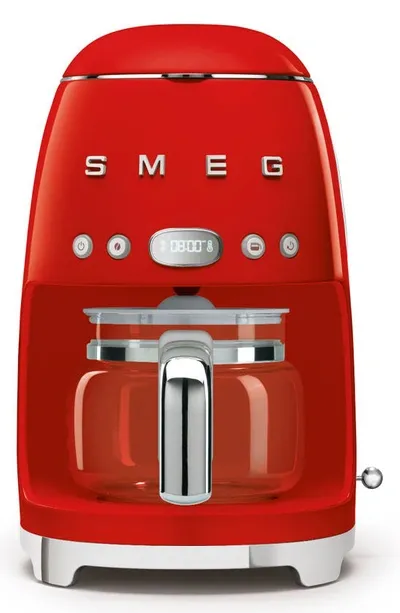 Smeg Retro Drip Filter Coffee Machine In Red