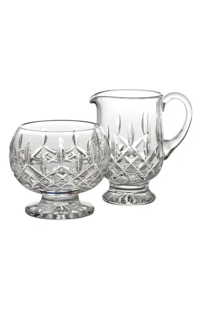 Waterford Lismore Crystal Sugar And Cream Servers In Clear