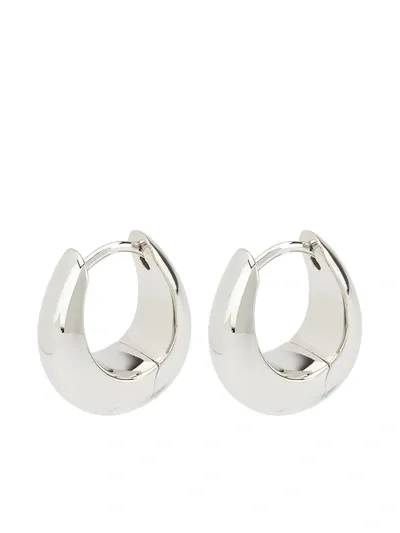 Tom Wood Ice Hoop Earrings In Silver