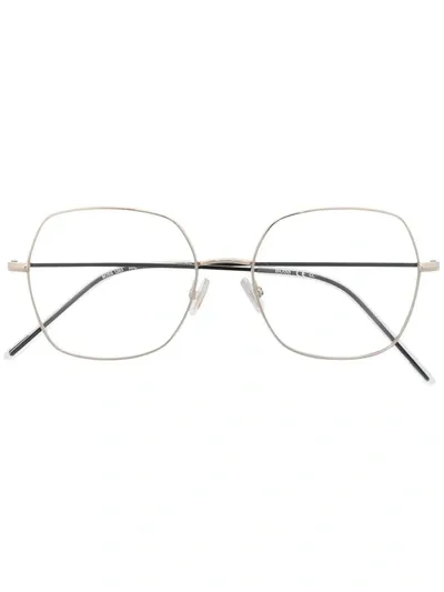 Hugo Boss Round-frame Glasses In Gold