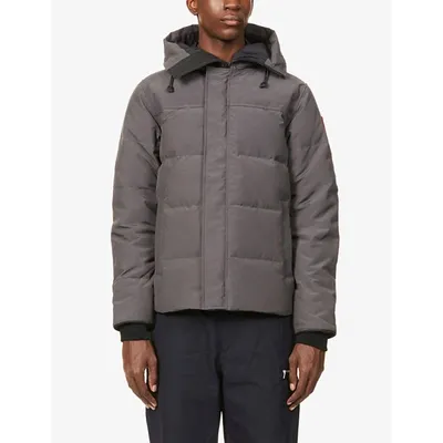 Canada Goose Mens Graphite Macmillan Funnel-neck Twill-down Parka Jacket