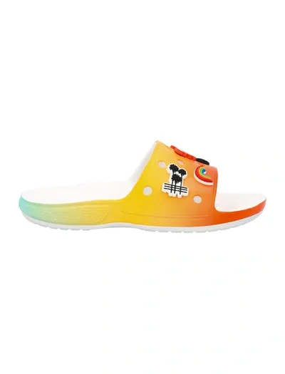 Crocs Classic Slide In White Orange