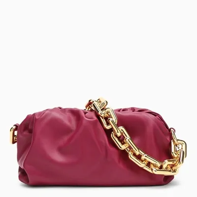 Bottega Veneta Cyclamen Chain Pouch Bag In Burgundy