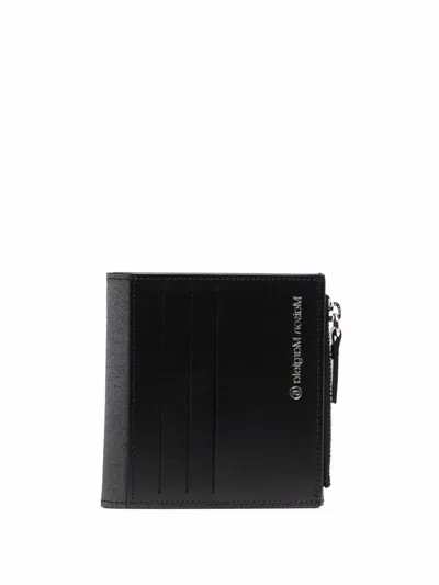 Mm6 Maison Margiela Logo-stamped Bifold Wallet In Black