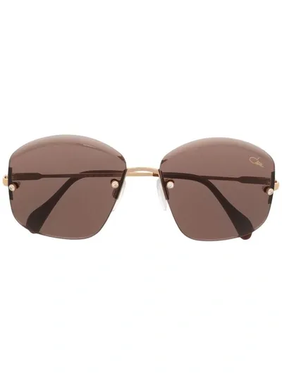 Cazal Frameless Hexagonal Sunglasses