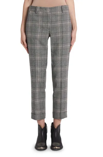 Golden Goose Daria Glen Plaid Virgin Wool Blend Cigarette Pants In Multicolore