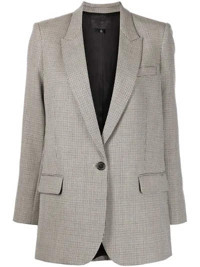 Nili Lotan Fitted Single-breasted Jacket In Brown