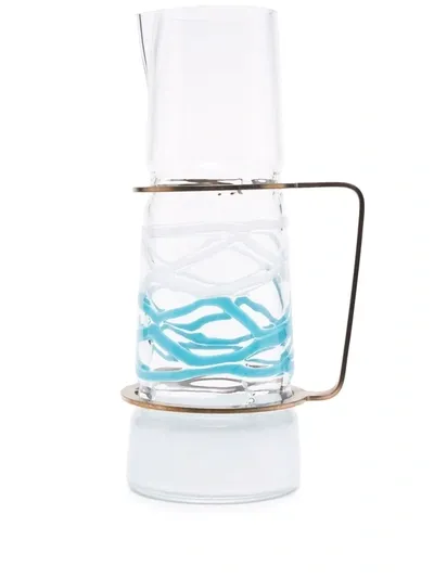 Carlo Moretti Two-tone Glass Decanter In White