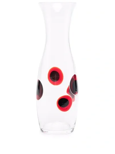 Carlo Moretti Geometric-print Glass Decanter In White