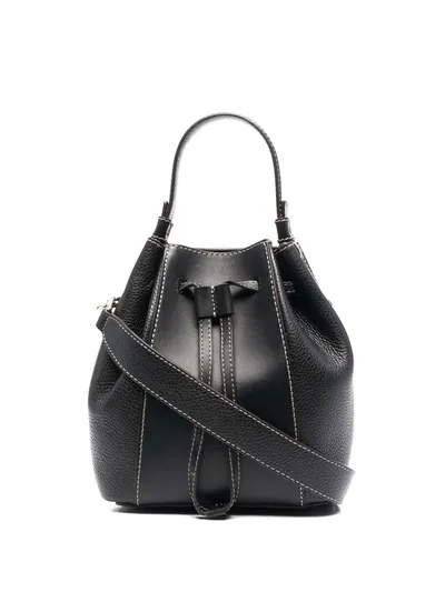 Furla Miastella Leather Bucket Bag In Schwarz