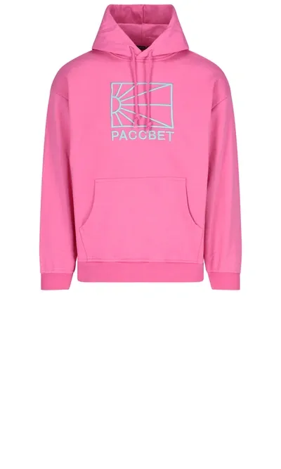 Paccbet Logo-embroidered Cotton Hoodie In Pink