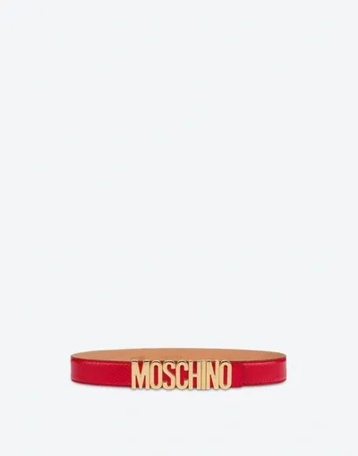 Moschino Belt With Python Print In Red