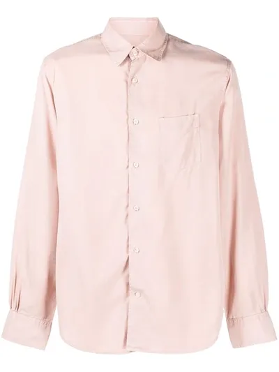 Officine Generale Benoit Garment-dyed Tencel Lyocell-twill Shirt In Rosa