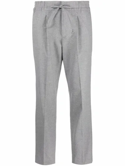 Liska Tie-fastening Cropped Trousers In Grau