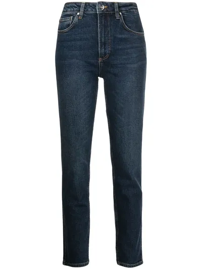 Anine Bing Jagger High-rise Skinny Jeans In Blue