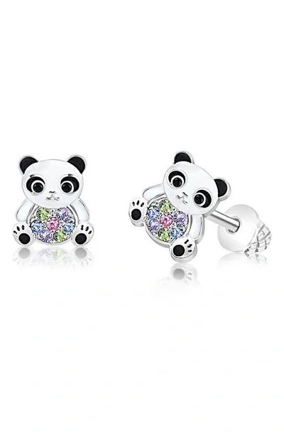 Chanteur Kids' Panda Bear Stud Earrings In Multi