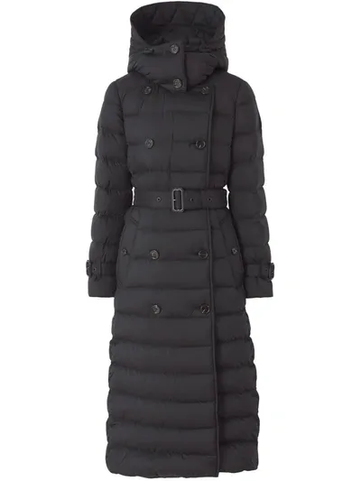 Burberry Down-filled Detachable-hood Puffer Coat In Black