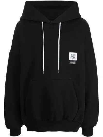 Fumito Ganryu Cape-sleeve Drawstring Hoodie In Black