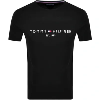 Tommy Hilfiger Logo T Shirt Black