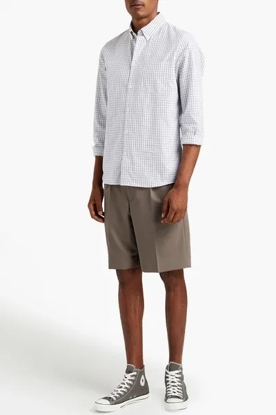 Apc A.p.c. Man Checked Cotton-poplin Shirt